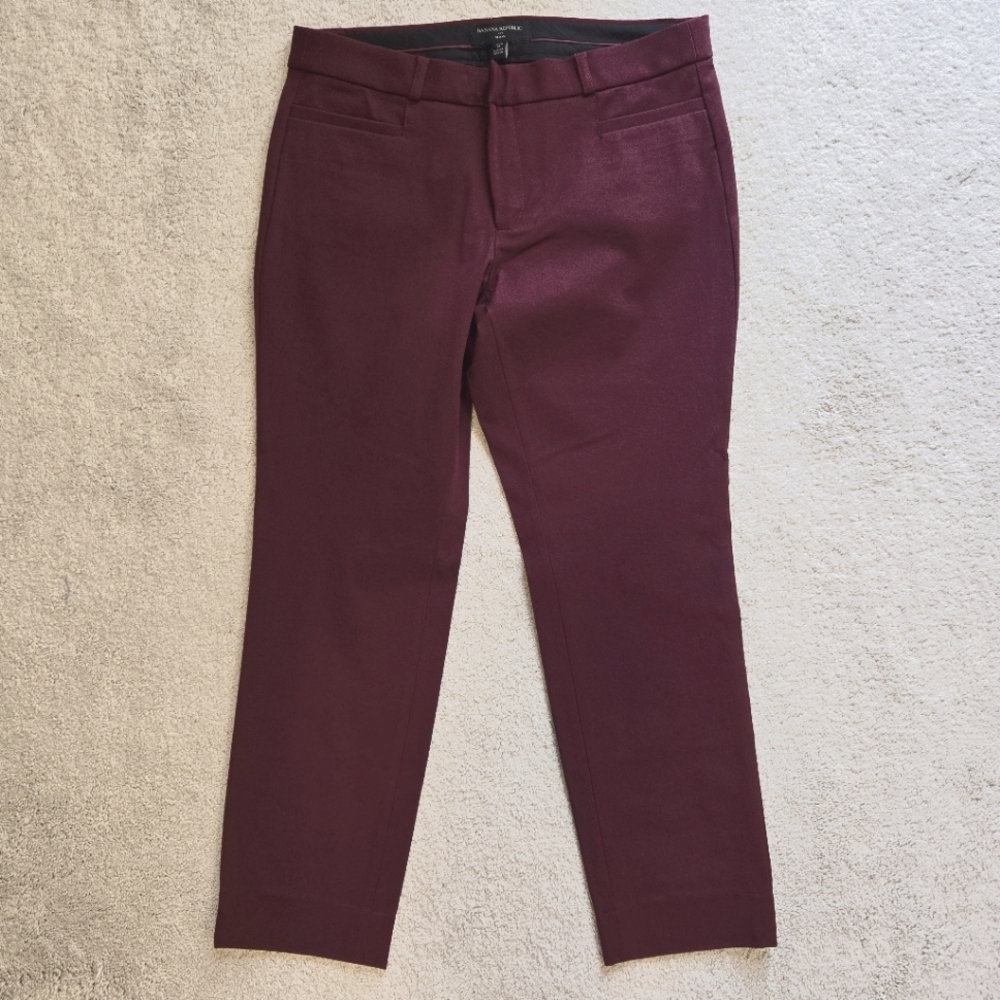 NWT Banana Republic Factory Sloan Pants Burgundy